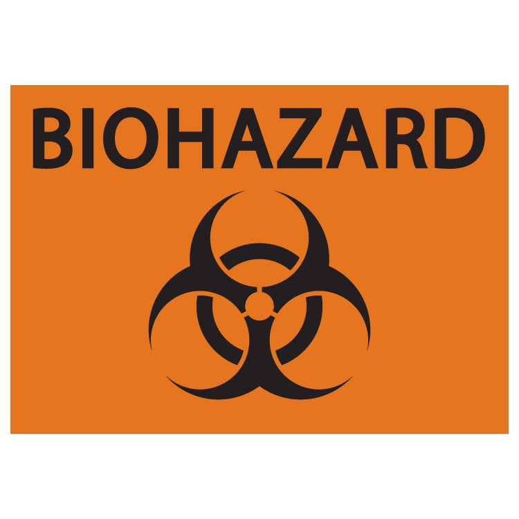 ZING Safety Sign, BIOHAZARD, 7X10- Model 1912