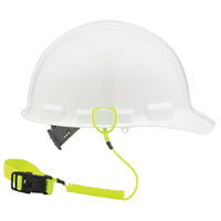 Thumbnail for Ergodyne® Squids® 3157 Hard Hat Coil Lanyard, Buckle, Hi-Vis Lime, 1/Each