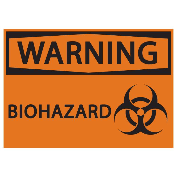 ZING Safety Sign, BIOHAZARD, 7X10- Model 1919A