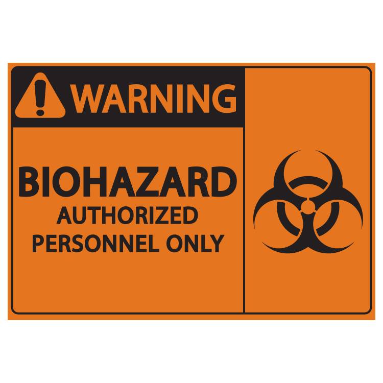 ZING Biohazard Label, 5X7, 2/PK- Model 1920S