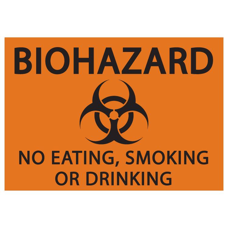 ZING Safety Sign, BIOHAZARD, 7X10- Model 1922