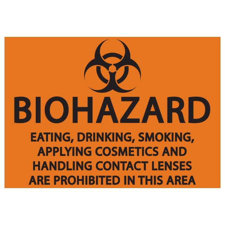 ZING Safety Sign, BIOHAZARD, 7X10- Model 1923A