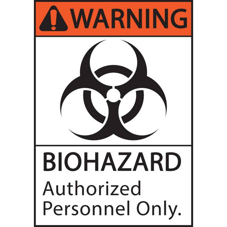 ZING Safety Sign, BIOHAZARD, 10X7- Model 1924S