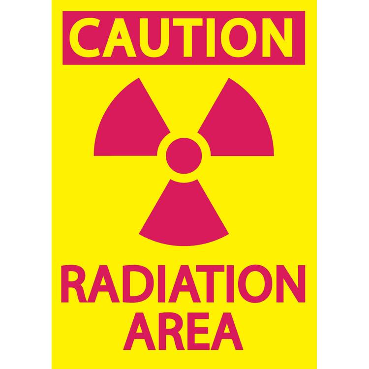 ZING Safety Sign, RADIATION, 10X7- Model 1925
