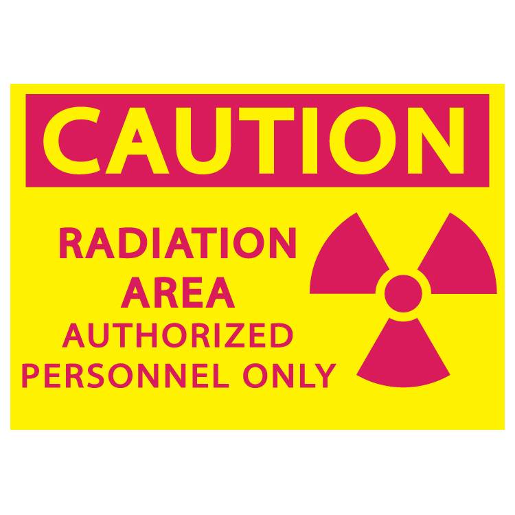 ZING Safety Sign, RADIATION, 7X10- Model 1926A