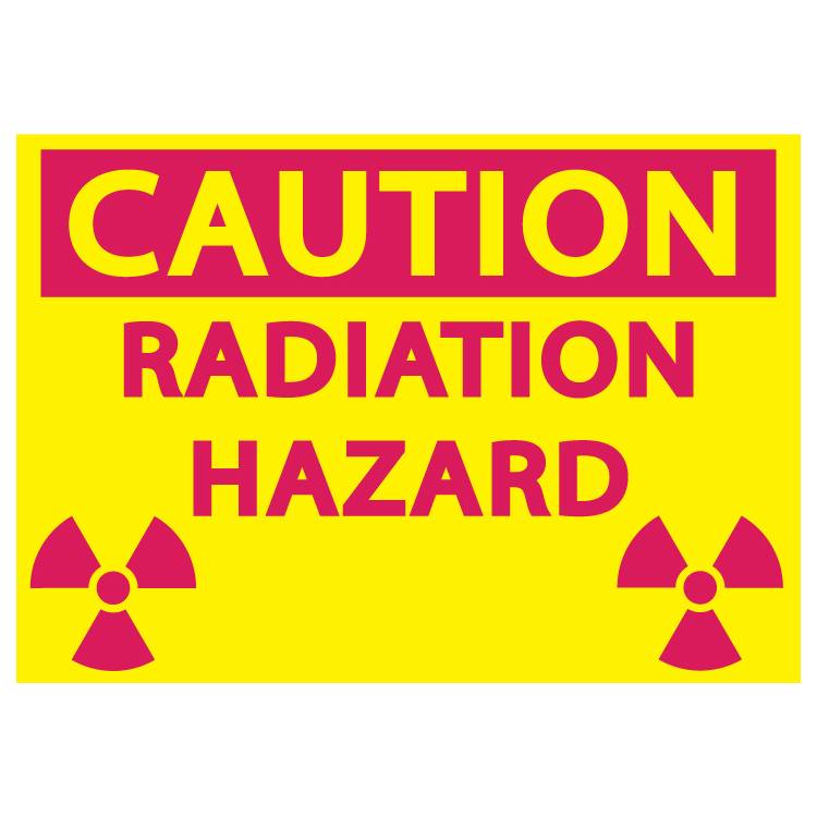 ZING Safety Sign, RADIATION, 7X10- Model 1927A