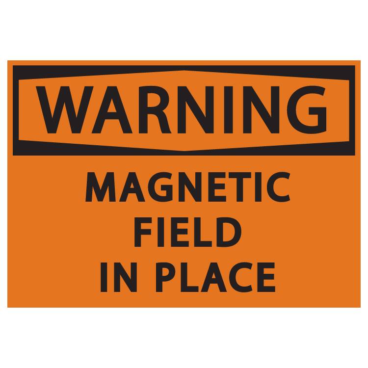 ZING Safety Sign, MAGNETIC FIELD, 7X10- Model 1938A