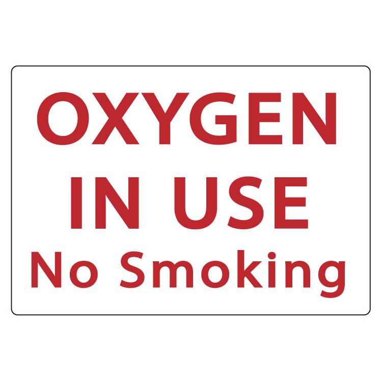 ZING Safety Sign, OXYGEN IN USE, 7X10- Model 1939A