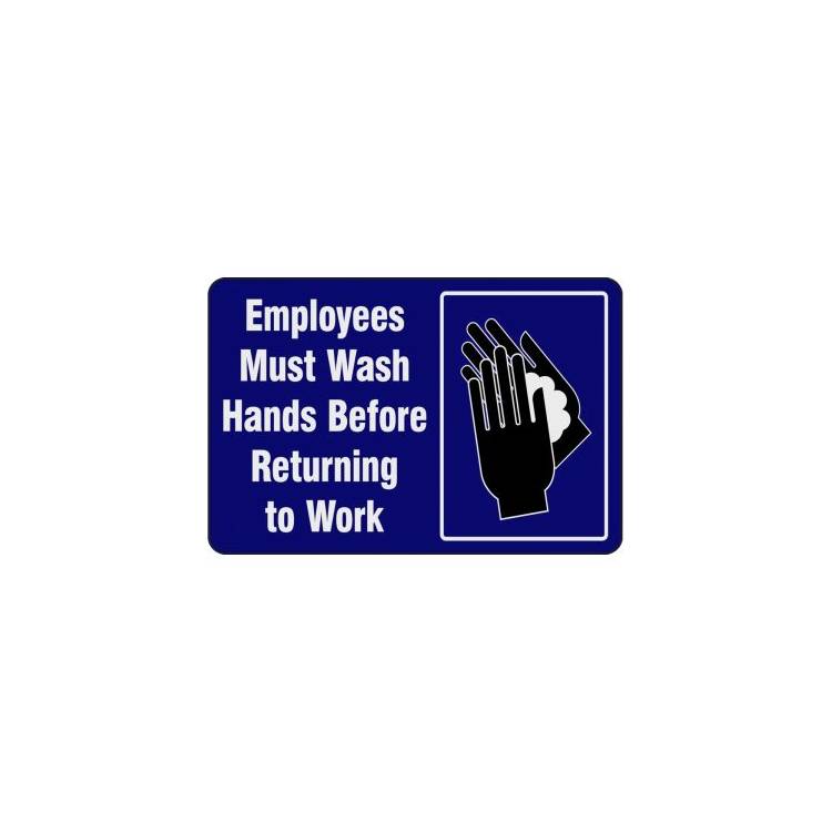 Employees Must Wash Hands 3' x 5'