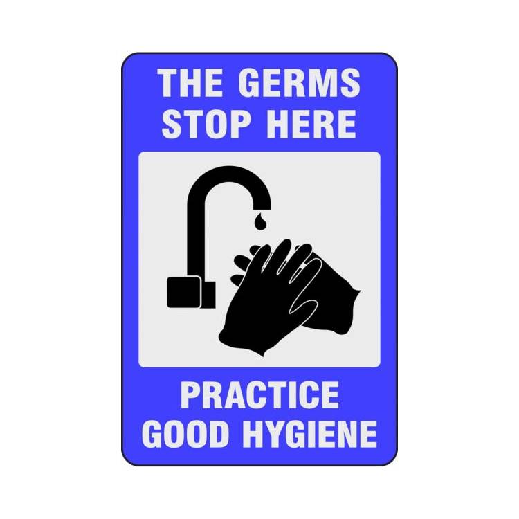Germs Stop Here 4' x 6'