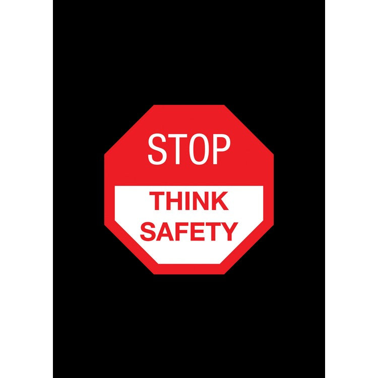 Stop Think Safety 4' x 6'