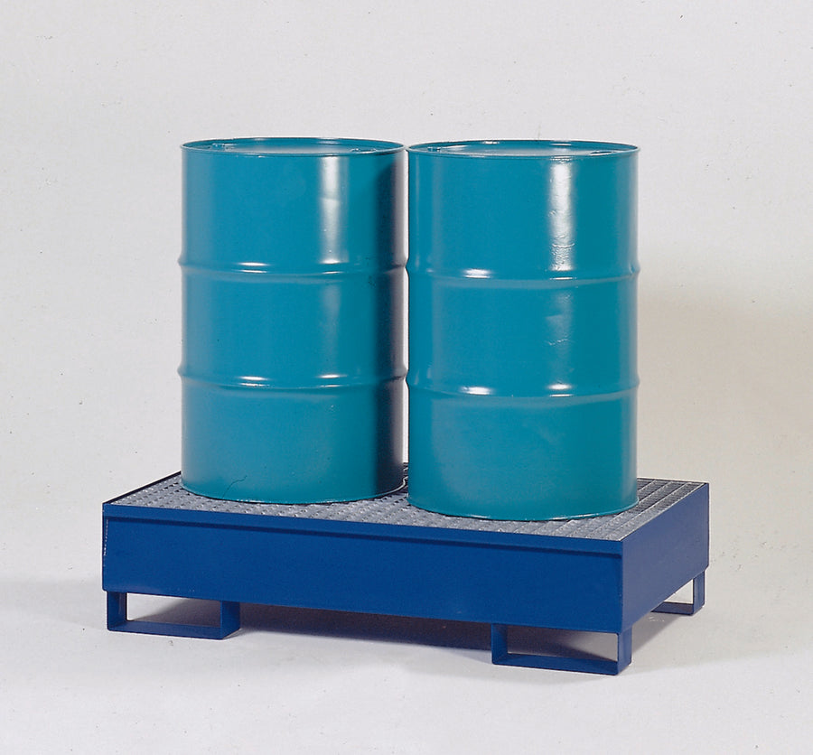 2-Drum Steel Pallet with Grating