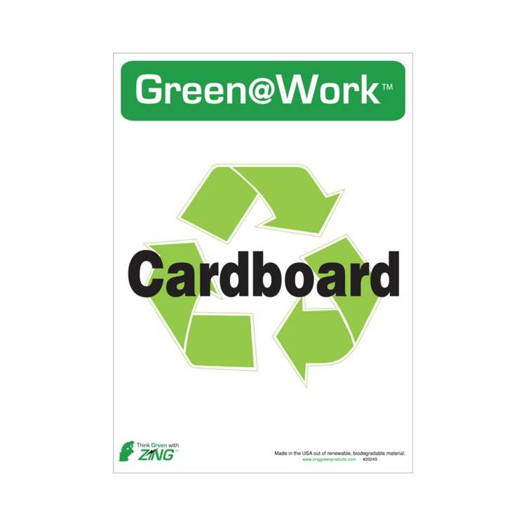 ZING Green At Work Label, 14x10, 5/PK- Model 2024S
