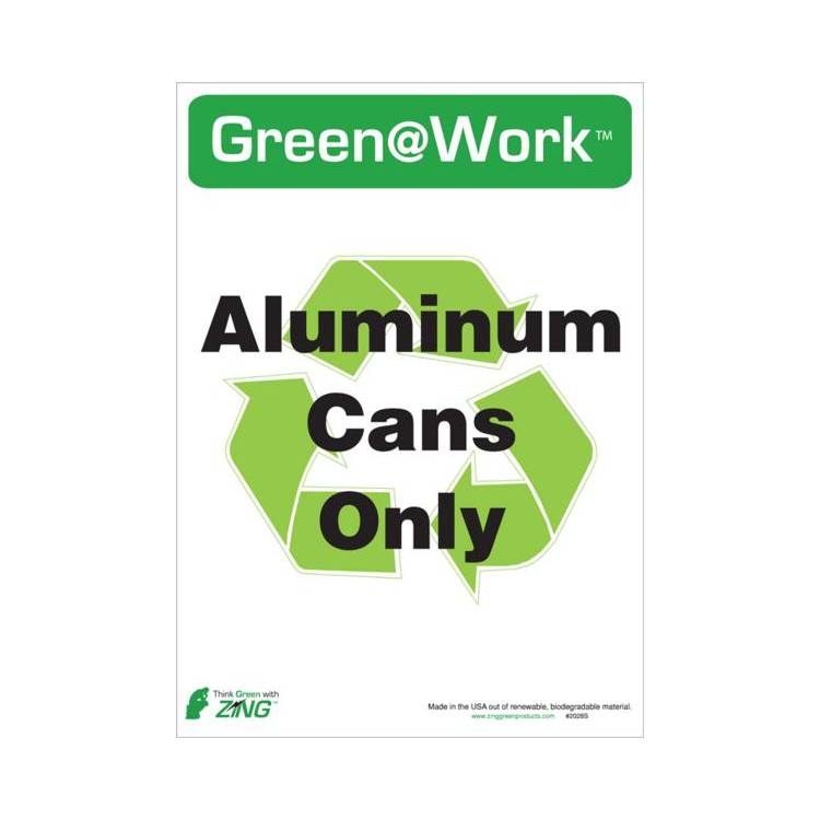 ZING Green At Work Label, 14x10, 5/PK- Model 2028S
