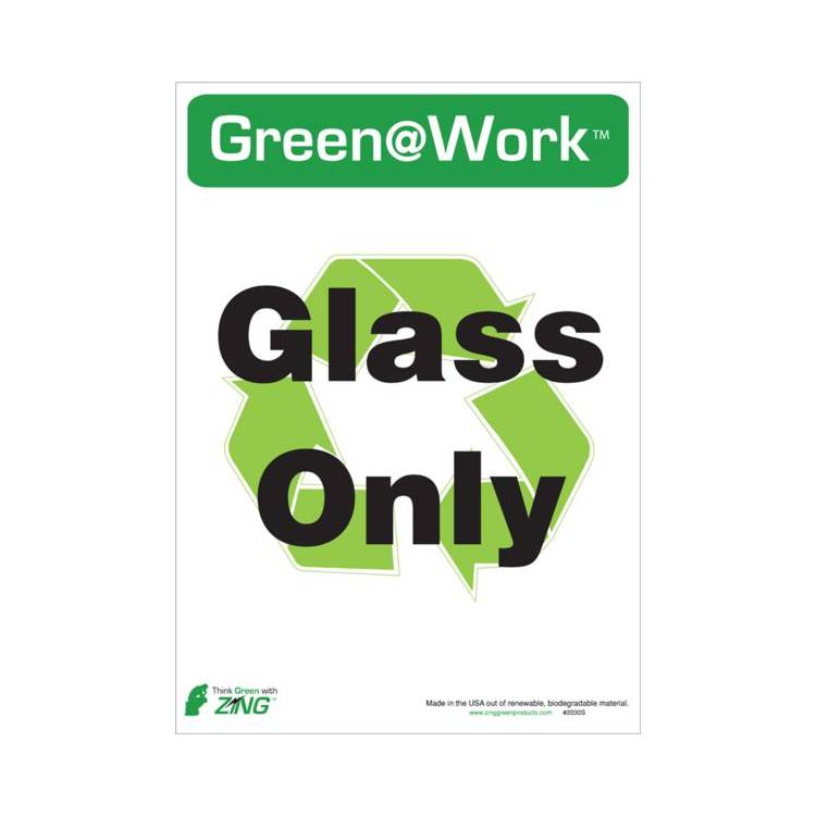 ZING Green At Work Label, 14x10, 5/PK- Model 2030S