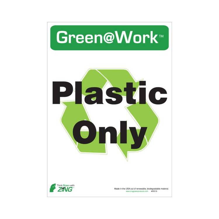 ZING Green At Work Label, 14x10, 5/PK- Model 2031S