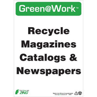 Thumbnail for ZING Green At Work Sign, 14X10- Model 2033