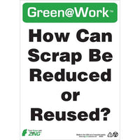 Thumbnail for ZING Green At Work Sign, 14X10- Model 2035