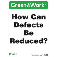 Thumbnail for ZING Green At Work Sign, 14X10- Model 2036