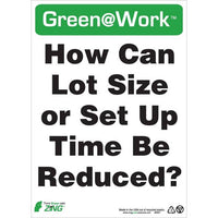 Thumbnail for ZING Green At Work Sign, 14X10- Model 2037