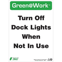 Thumbnail for ZING Green At Work Sign, 14X10- Model 2044