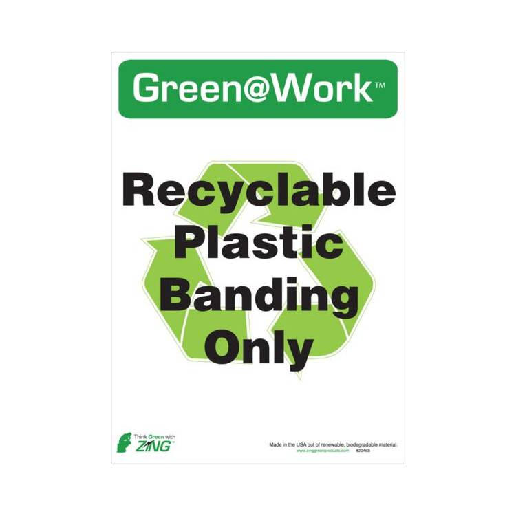 ZING Green At Work Label, 14x10, 5/PK- Model 2046S