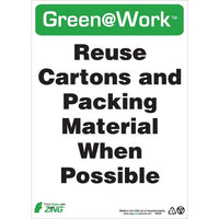 Thumbnail for ZING Green At Work Sign, 14X10- Model 2048