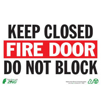 Thumbnail for ZING Eco Safety Sign, Fire Door, 10X14- Model 2083