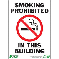 Thumbnail for ZING Eco Safety Sign, No Smoking, 14X10- Model 2086A