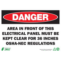 Thumbnail for ZING Eco Safety Sign, Danger, 10X14- Model 2089A