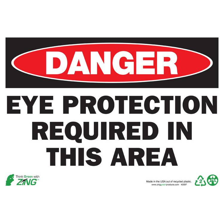 ZING Eco Safety Sign, Danger, 10X14- Model 2097S