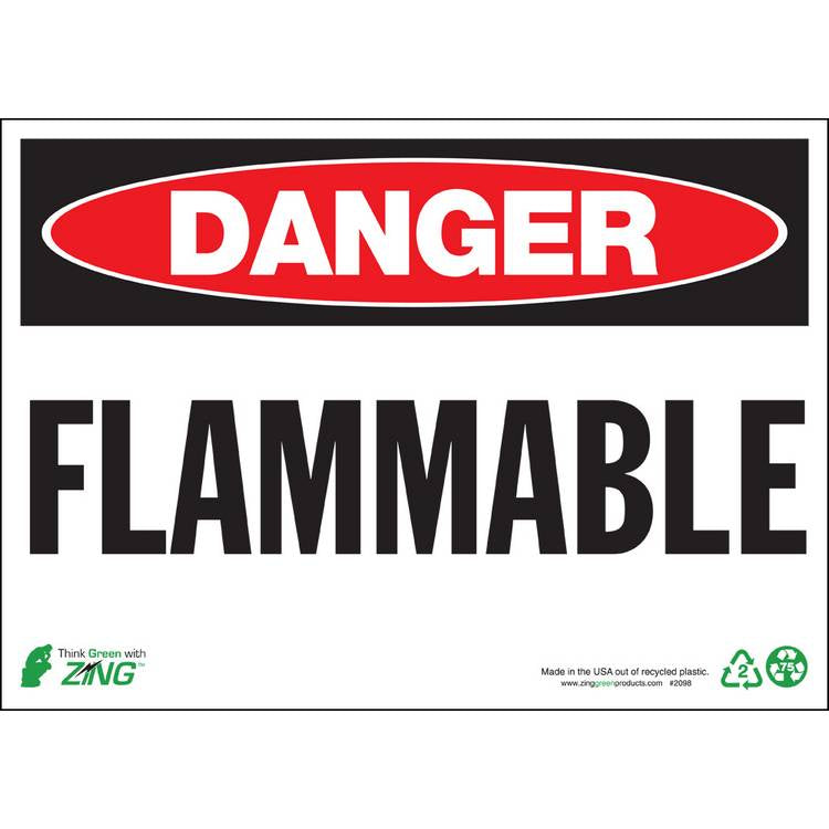 ZING Eco Safety Sign, Danger, 10X14- Model 2098S
