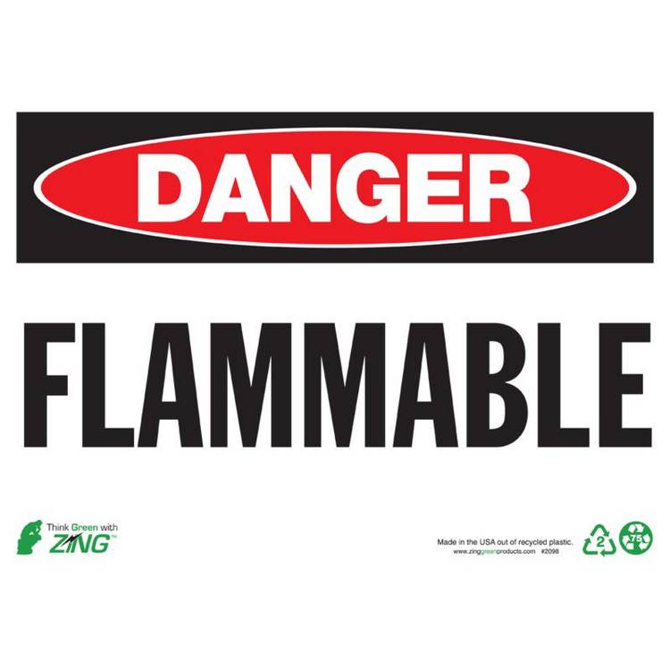 ZING Eco Safety Sign, Danger, 10X14- Model 2098