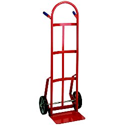Wesco "D" Handle Extra High Back Industrial Hand Truck w/ 8" Mold-on Rubber Wheels