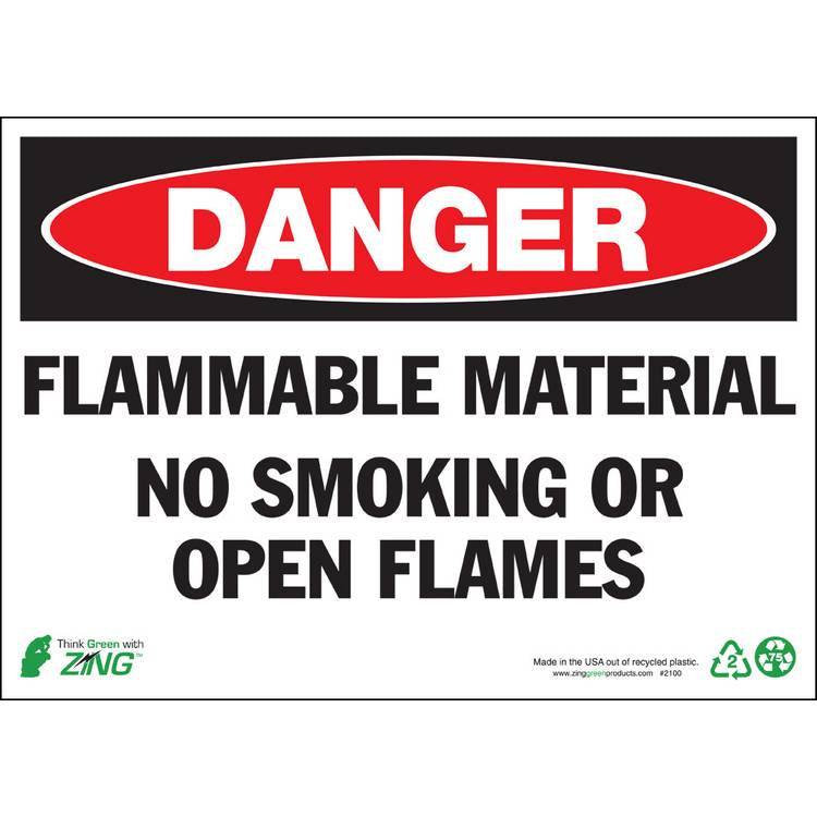 ZING Eco Safety Sign, Danger, 10X14- Model 2100A