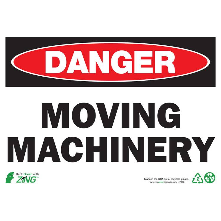 ZING Eco Safety Sign, Danger, 10X14- Model 2108S