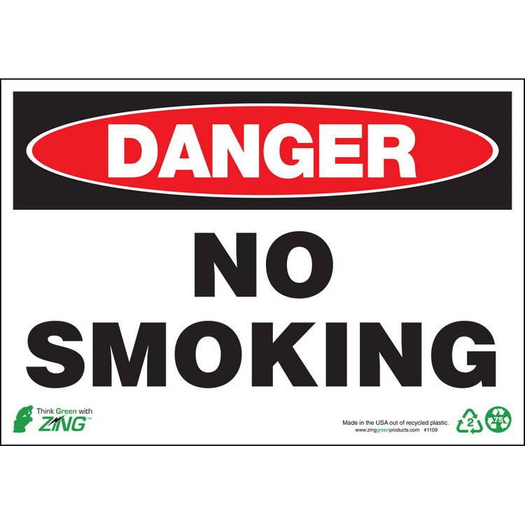 ZING Eco Safety Sign, Danger, 10X14- Model 2109S