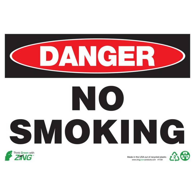 ZING Eco Safety Sign, Danger, 10X14- Model 2109