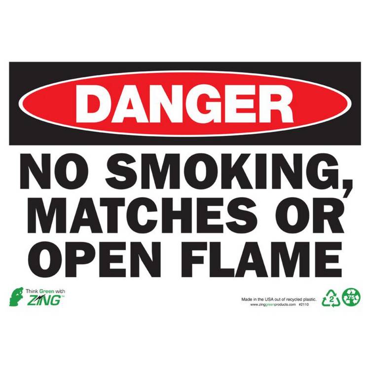 ZING Eco Safety Sign, Danger, 10X14- Model 2110