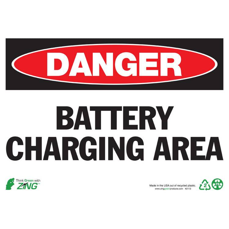 ZING Eco Safety Sign, Danger, 10X14- Model 2113S