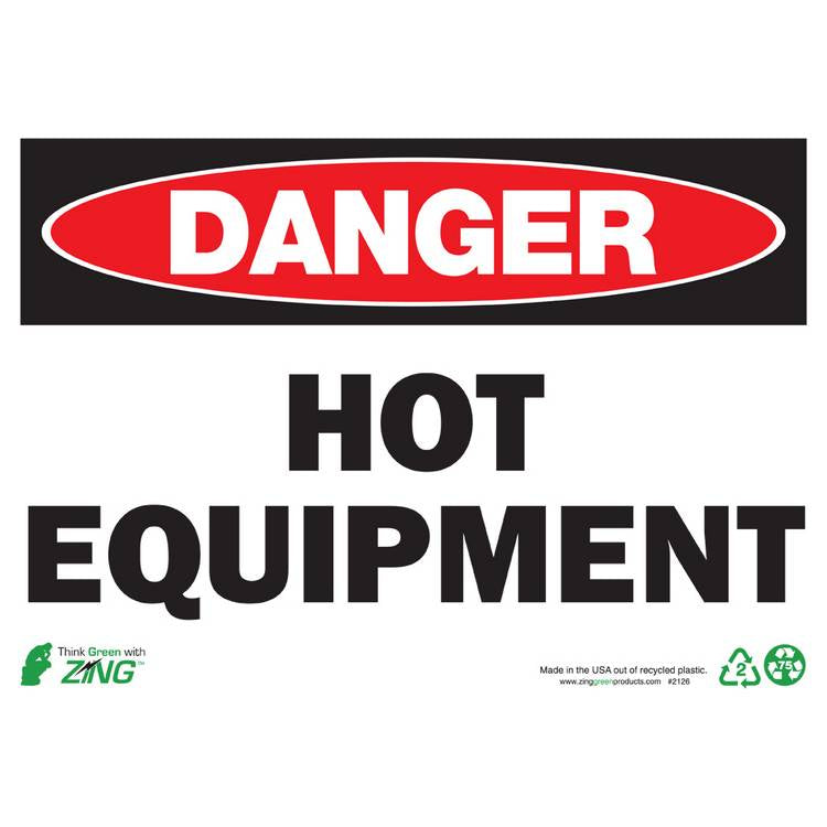 ZING Eco Safety Sign, Danger, 10X14- Model 2126A