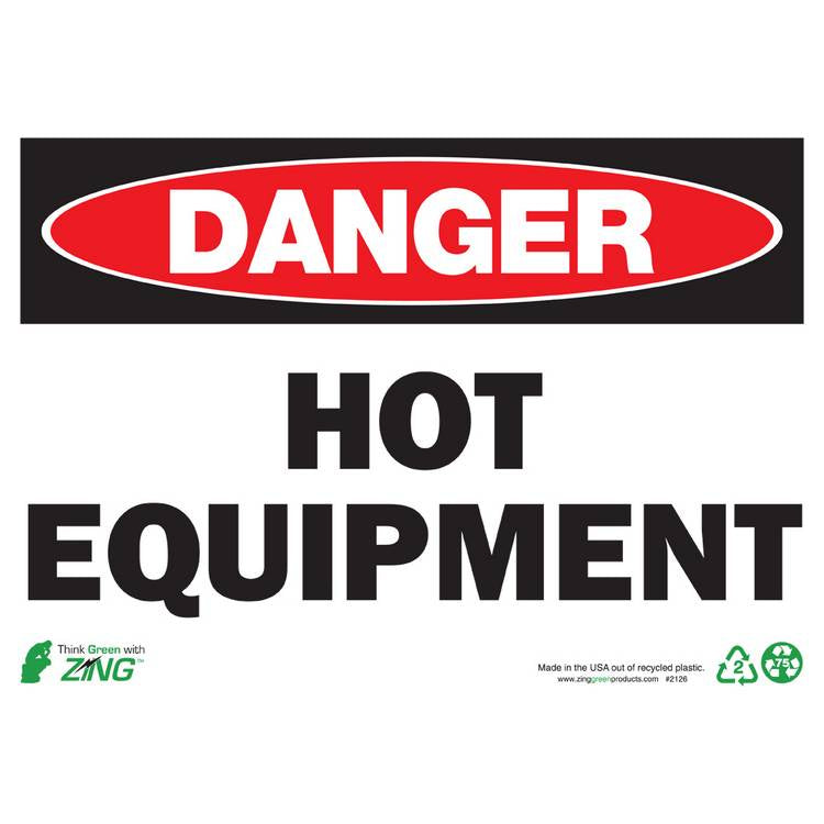 ZING Eco Safety Sign, Danger, 10X14- Model 2126S