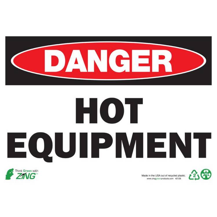 ZING Eco Safety Sign, Danger, 10X14- Model 2126