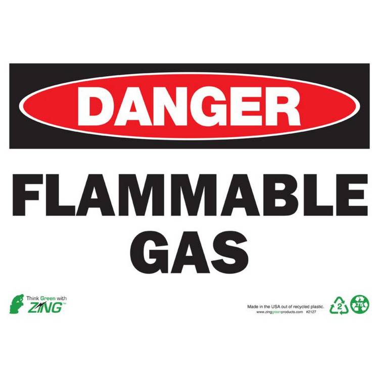 ZING Eco Safety Sign, Danger, 10X14- Model 2127