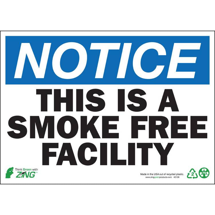 ZING Eco Safety Sign, Notice, 10X14- Model 2136A