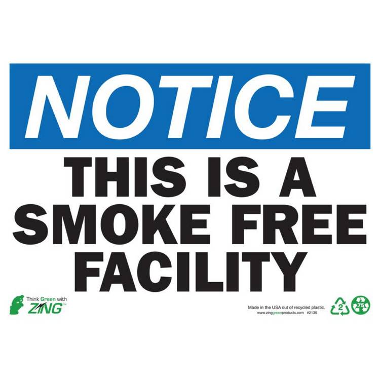 ZING Eco Safety Sign, Notice, 10X14- Model 2136