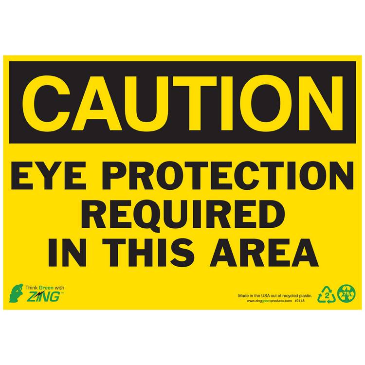 ZING Eco Safety Sign, Caution, 10X14- Model 2148A