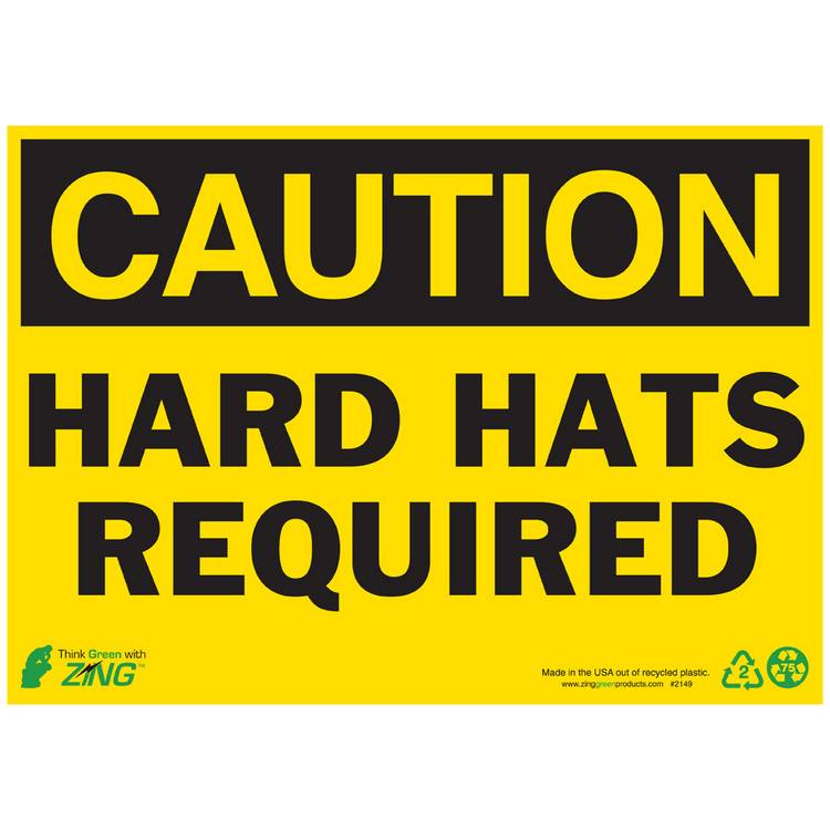 ZING Eco Safety Sign, Caution, 10X14- Model 2149A