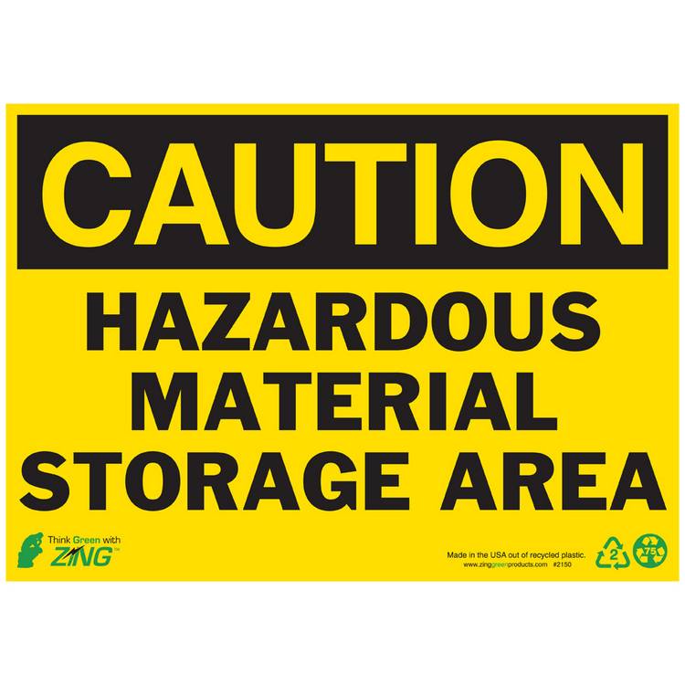 ZING Eco Safety Sign, Caution, 10X14- Model 2150A