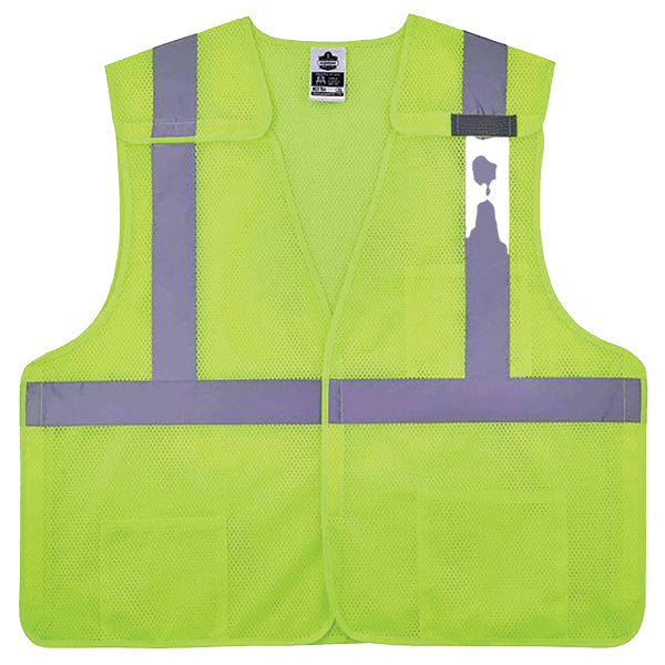 Ergodyne® GloWear® 8217BA 5-Pt Breakaway Safety Vest, Small/Medium, Hi-Vis Lime, 1/Each